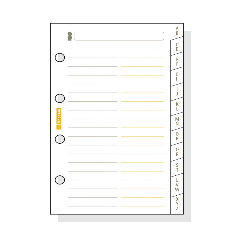 AGENDA RECAMBIO FINOCAM 601 INDICE A-Z C175