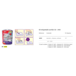 CENTRADOR ETIQUETAS APLI CD-DVD + SOFTWARE 1.0  10959 ^