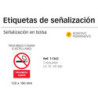 LETRERO APLI SEÑALIZACION ADHESIVO PROHIBIDO FUMAR TEXTO 11342