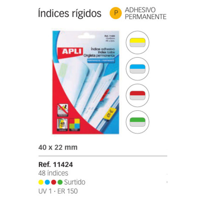 BANDERITA APLI  12*40MM COLORES  11424