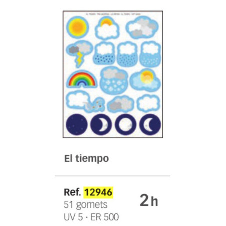 ETIQUETAS APLI GOMETS EL TIEMPO 3H REF.12946 ^