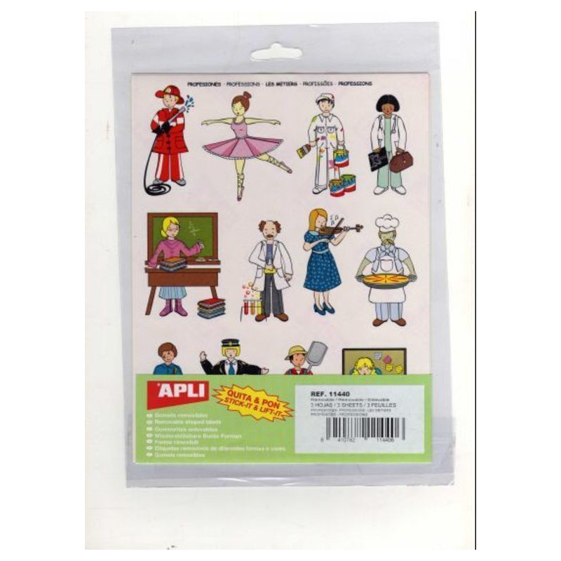 ETIQUETAS APLI GOMETS PROFESIONES 3H REF.11440 ^