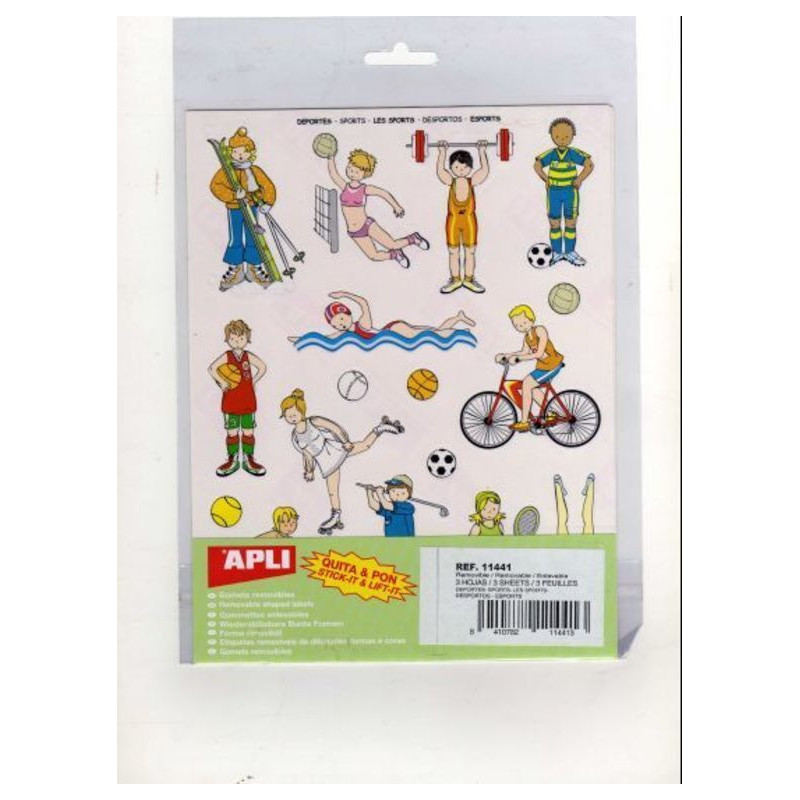 ETIQUETAS APLI GOMETS DEPORTES 3H REF.11441 ^