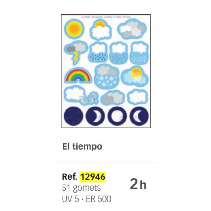 ETIQUETAS APLI GOMETS EL TIEMPO 3H REF.12946 ^