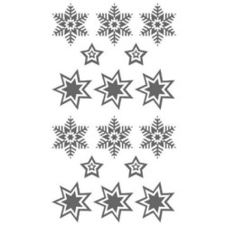 ETIQUETAS ARGU ESTRELLA PURPURINA PLATA COPOS 29408