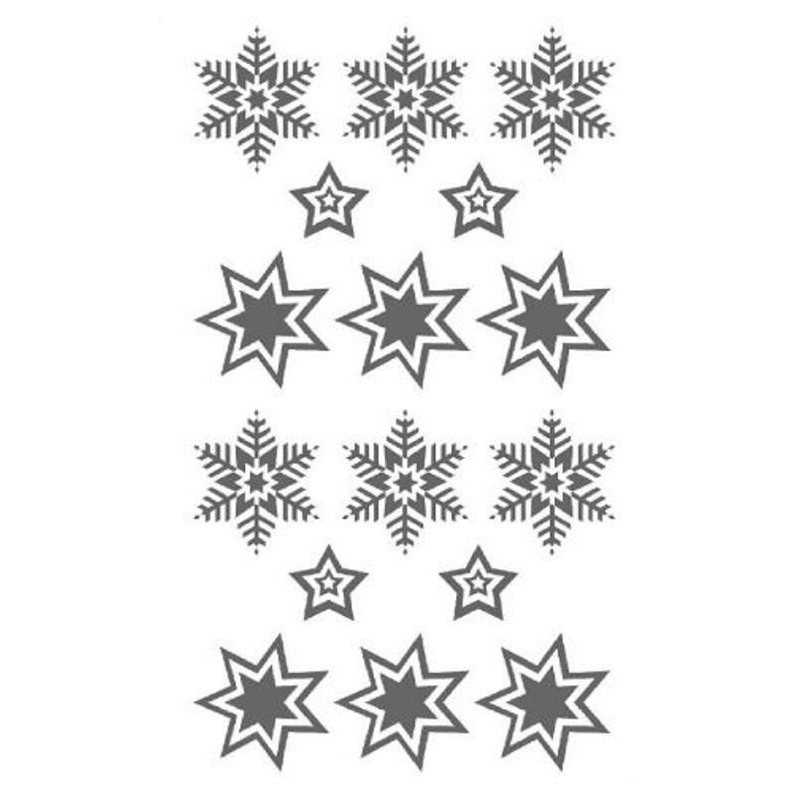 ETIQUETAS ARGU ESTRELLA PURPURINA PLATA COPOS 29408