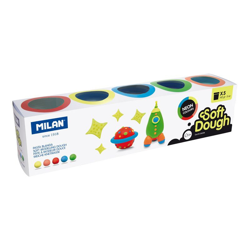 PASTA BLANDA NEON SOFT DOUGH CJ. 5 BOTES 142 G MILAN