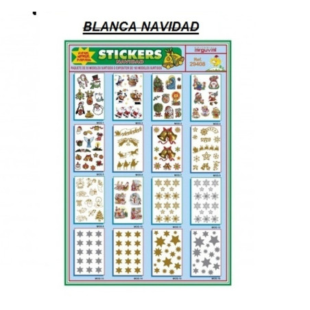 ETIQUETAS ARGU RELIEVE PURPURINA BLANCA NAVIDAD 29408 ^