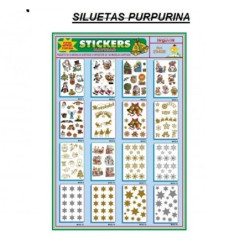 ETIQUETAS ARGU RELIEVE PURPURINA SILUETAS 29408 ^