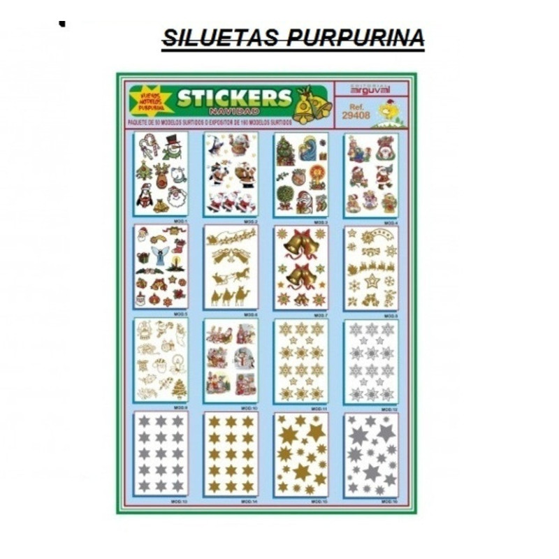 ETIQUETAS ARGU RELIEVE PURPURINA SILUETAS 29408 ^