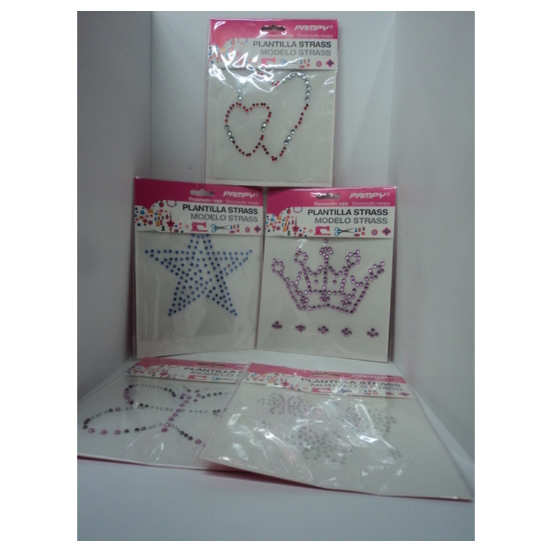 PLANTILLA STRASS TRANSFER PAMPY CAMISETA  C/BRILLANTES POESSA 322451 ^