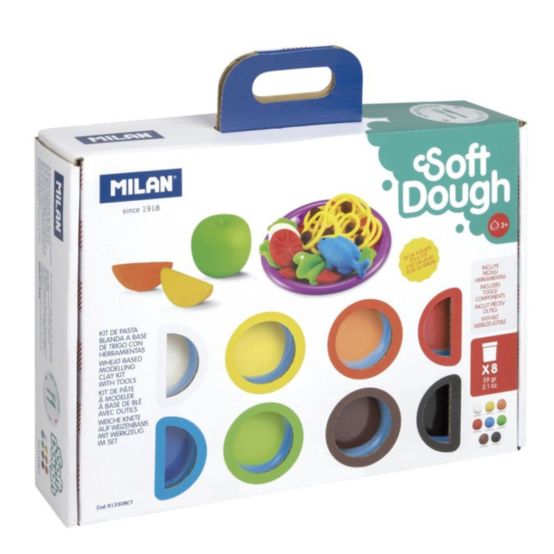 MALETIN 8 BOTES 59 G PASTA BLANDA SOFT DOUGH CON HERRAMIENTAS HORA DE COCINAR MILAN