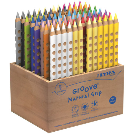 LAPICEROS COLOR GRUESOS SCHOOLPACK 96u. MINA 4,25 MM LYRA GROOVE FILA