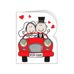 ETIQUETA DETALLE BODA ARGUVAL COCHE NOVIOS PTE/90U 38340