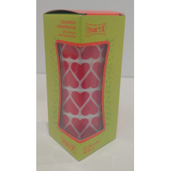 ETIQUETAS INETA GOMETS ROLLO CORAZONES Y LAGRIMAS 16/9MM ROJO 2061