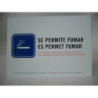 LETRERO PVC 21*30 SE PERMITE FUMAR   MOD.40 OFICIAL ^
