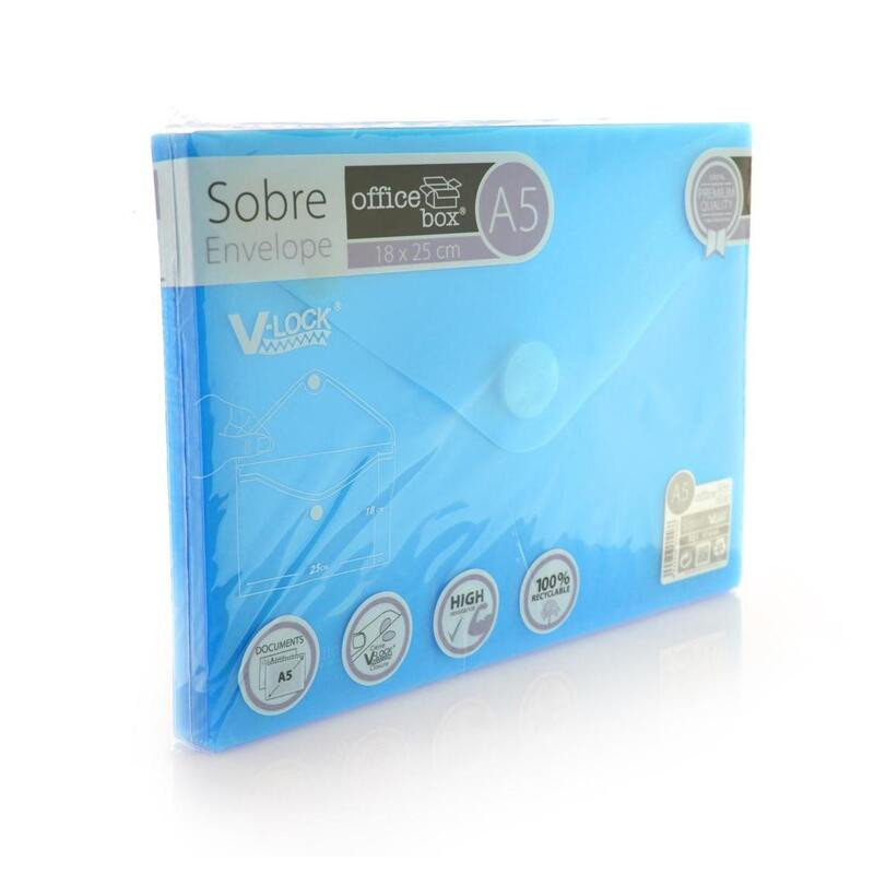 DOSSIER VELCRO A-5 OFFICE BOX AZUL PTE 10U 90426