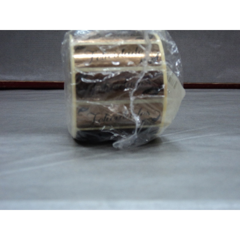 ETIQUETAS FELICIDADES ARGU METALIZADAS ORO 37535 ^