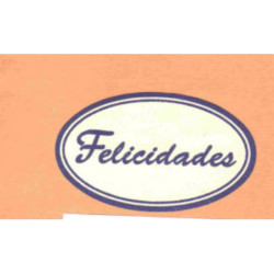 ETIQUETAS FELICIDADES EURO BLANCA OVAL 450U. 42/5802