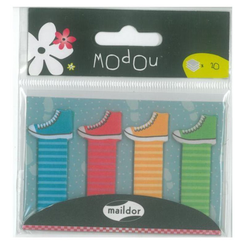 BANDERITA MAILDOR 12*45MM 4 COLORES PP ZAPATOS 60642 ^