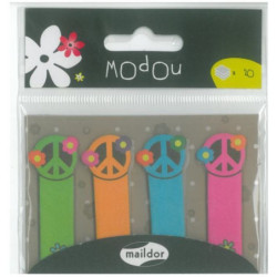 BANDERITA MAILDOR 12*45MM 4 COLORES PP SIMBOLO PAZ 60643 ^