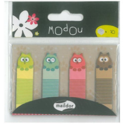 BANDERITA MAILDOR 12*45MM 4 COLORES PP GATITOS 60652 ^