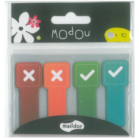 BANDERITA MAILDOR 12*45MM 4 COLORES PP CHECK ERROR 60655 ^