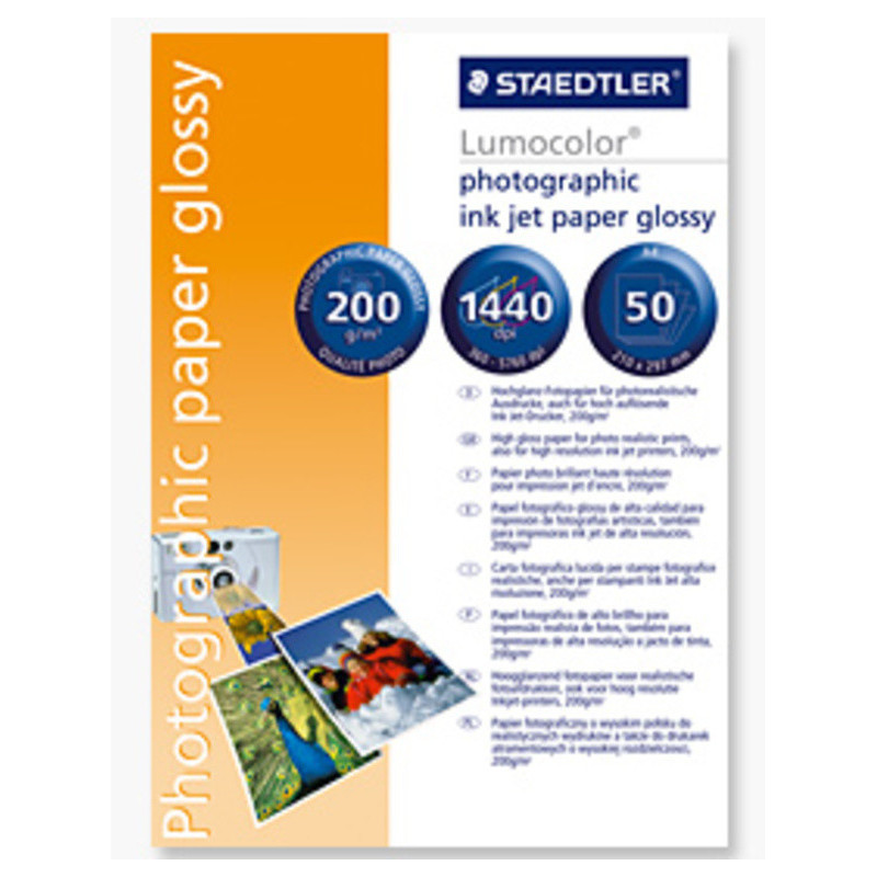 PAPEL STAEDTLER FOTO BRILLO 180G 50H 649 FG A4F