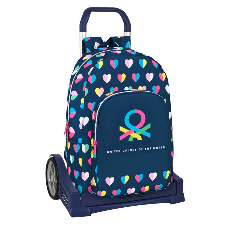 MOCHILA 876+CARRO EVOLUTION BENETTON "CORAZONES" 612250860 46*30 SAFTA22