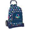 MOCHILA 876+CARRO EVOLUTION BENETTON "CORAZONES" 612250860 46*30 SAFTA22