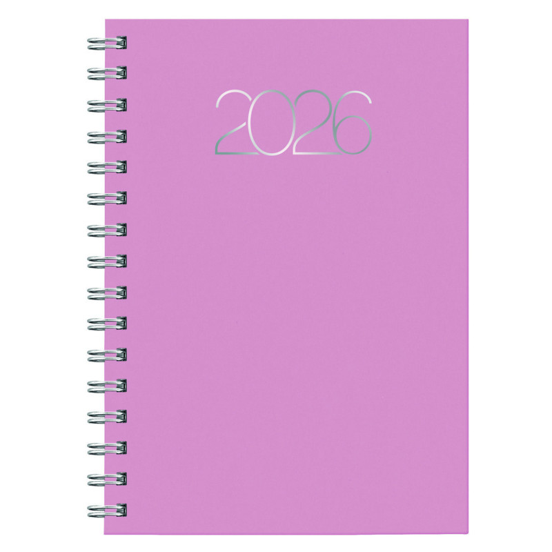 D08-DIETARIO BASE WIRE'O ITAL26 2026 PREMIUM ROSA-B23 D/P 14’5X20’5 CM ESPIRAL 0D0858B23