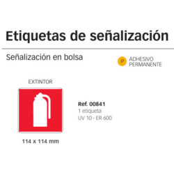 LETRERO APLI SEÑALIZACION ADHESIVO EXTINTOR 841