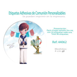 ETIQUETA ADHESIVA COMUNION ARGUVAL NIÑO BUZON 44062