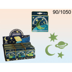 SILUETAS LUMINISCENTES OOTB LUNA, ESTRELLAS Y PLANTEAS SET 24U 90/1050