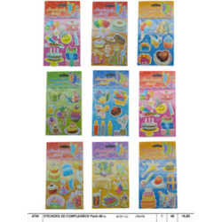 STICKER ADHESIVOS REGAL 3D BLISTER C/PURPURINA 4706