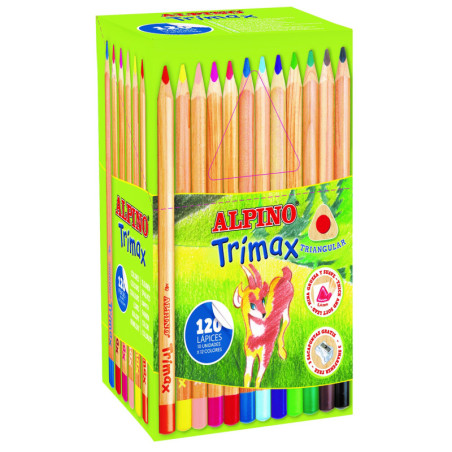 LAPICEROS COLOR GRUESOS ECONOMY PACK 120u. TRIMAX MINA 5,4MM ALPINO
