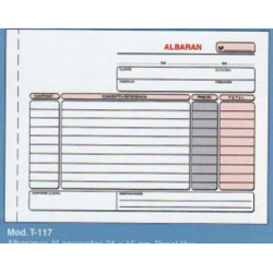 TAL. LOAN ALBARANES T-119 4º DUPLICADO APDO PTE 10U