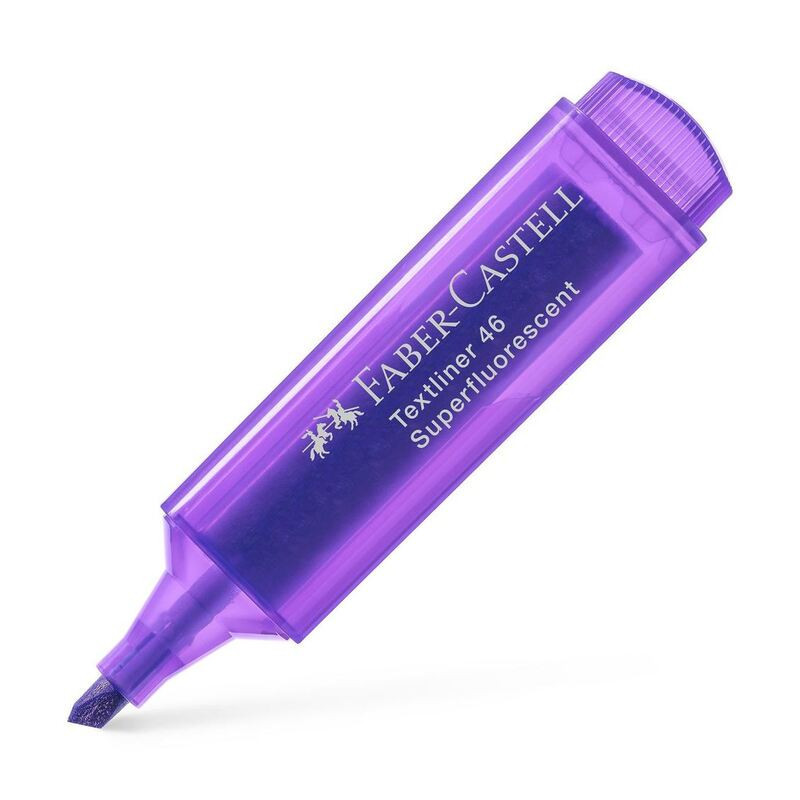 MARCD.FLUOR FABER-CASTELL TEXTLINER 46 SUPERFLUORESCENT VIOLETA 36 C/10U