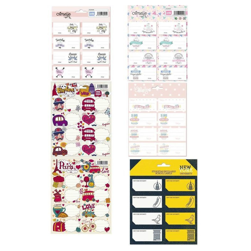 ETIQUETAS ERIK NOMBRE SOBRE 2H MODELOS DECORADOS SURTIDOS