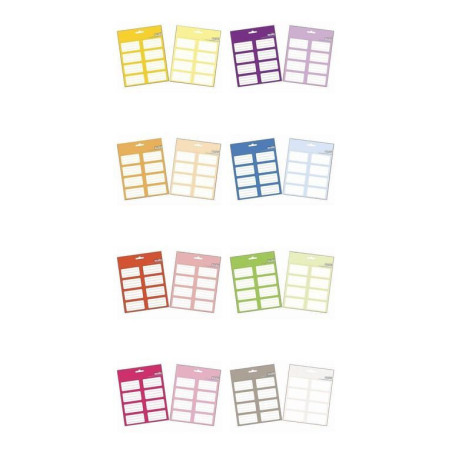 ETIQUETAS ERIK NOMBRE SOBRE 2H MODELOS LISOS COLORES SURTIDOS