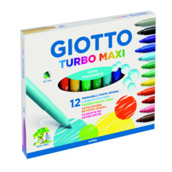 MARCD.ES COLORES GIOTTO TURBO MAXI PUNTA GRUESA 12U..