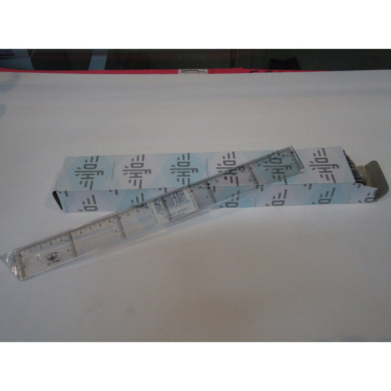 REGLA DE 30 CM CRISTAL DFH SAFTA26 400930 PTE 20UDS.