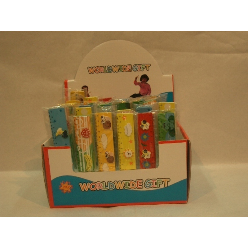 REGLA WG MADERA ANIMALITOS 15CM 5872 ^
