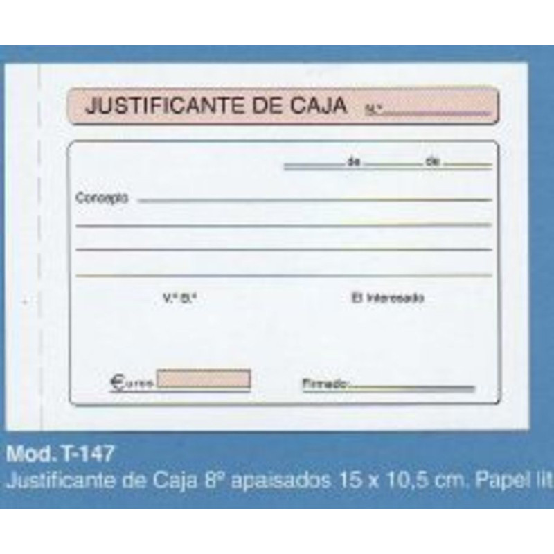 TAL. LOAN JUSTIFICANTE CAJA T-147 8º APDO PTE 10U