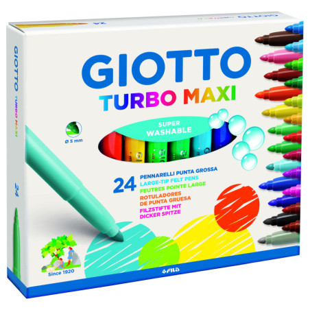 MARCD.ES COLORES GIOTTO TURBO MAXI PUNTA GRUESA 24U..