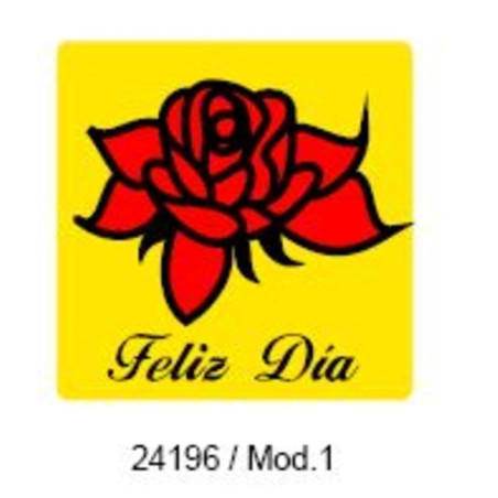 ETIQUETAS FELICIDADES ARGU  FELIZ DIA 250U .MOD 1 ^