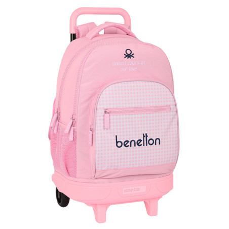MOCHILA GDE. C/RUEDAS COMPACT EXTRAIBLE BENETTON "VICHY" SAFTA23 ENERO 612253918