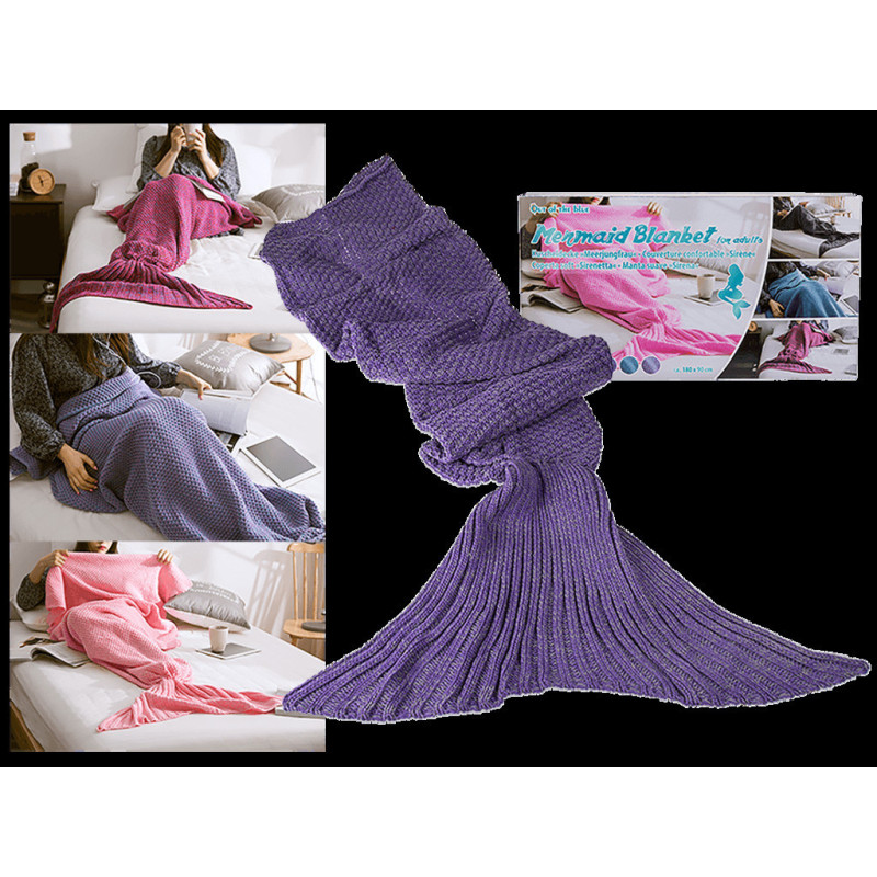 MANTA SUAVE 100% ACRILICO SIRENA COLOR LILA 180CM 32/2090 OOTB