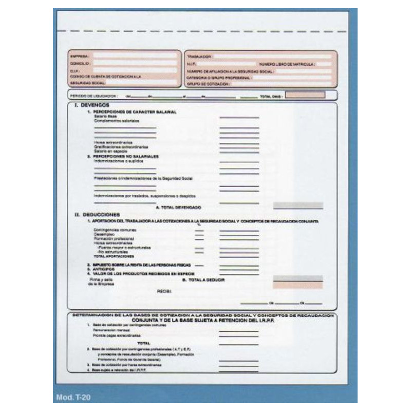 TAL. LOAN SALARIOS T-20  FL PTE 10U