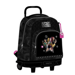 MOCHILA GDE. C/RUEDAS COMPACT EXTRAIBLE K-POP DEMON HUNTERS - ENERGY SAFTA26 642668918 45X33